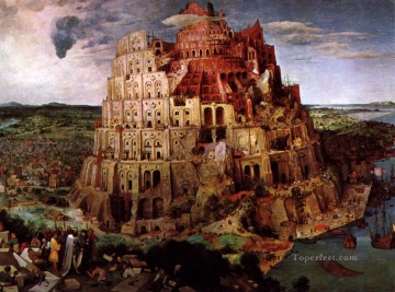  Elder Painting - The Tower of Babel Flemish Renaissance peasant Pieter Bruegel the Elder